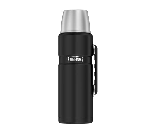 THERMOS Termo King de acero inoxidable, negro de...