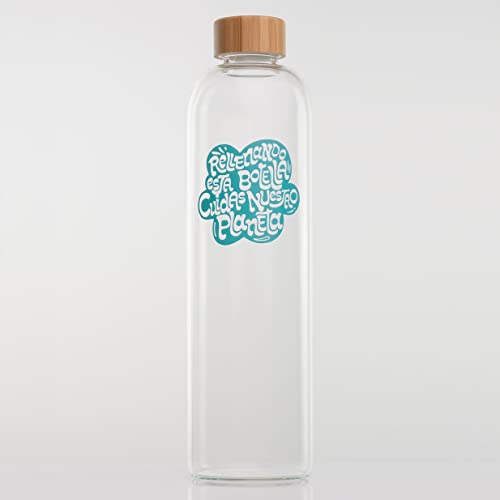 Botella Agua Cristal 1500ml Borosilicato TapÃ³n de...