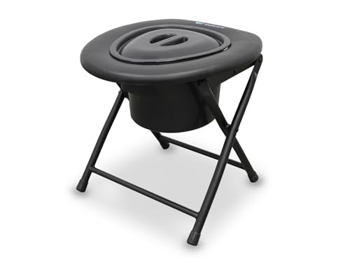WELLCORE Silla de aseo con inodoro, Plegable,...