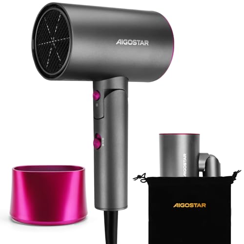 Aigostar Secador de Pelo Ionico Compacto, 2100W,...