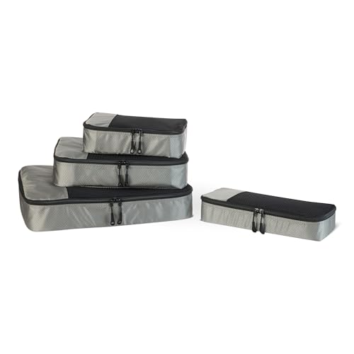 Amazon Essentials Juego de 4 Cubos para Viaje,...