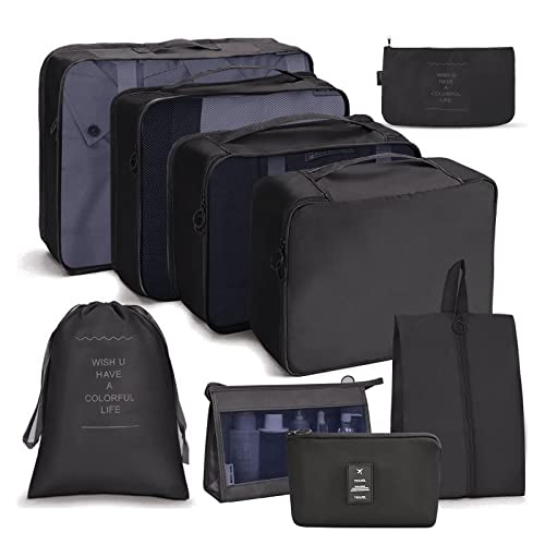 OSDUE Organizador de Maletas, 9 en 1 Set Bolsas...