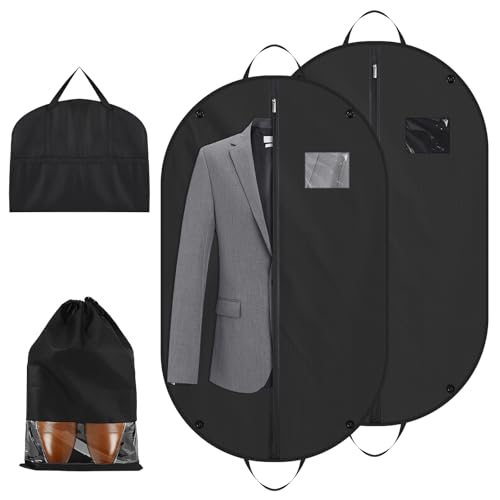 Portatrajes Hombre Viaje, 2 Piezas Fundas Ropa...