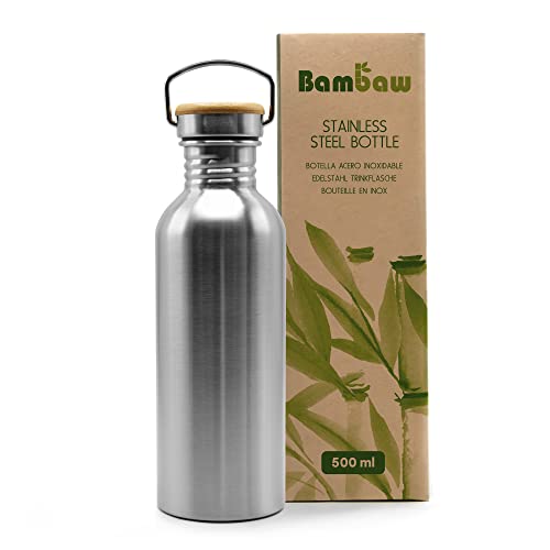 Bambaw Botella Agua Acero Inoxidable 500ml |...