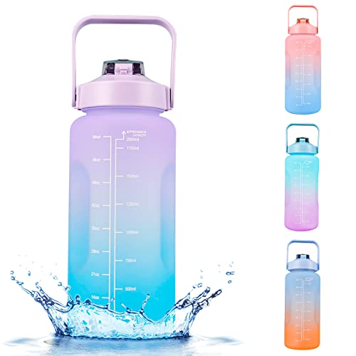 GOXFACA - Botella de agua deportiva de 2 litros...