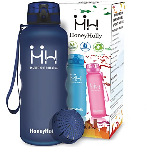 HoneyHolly Botella de Agua, 1.5 litros sin BPA, a...