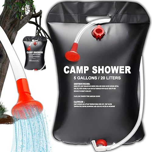 Retoo Ducha portatil Camping 20L 5 galones Bolsa...