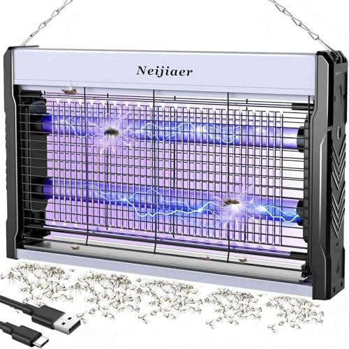 Neijiaer Lampara Antimosquitos 3200V, UV Mata...
