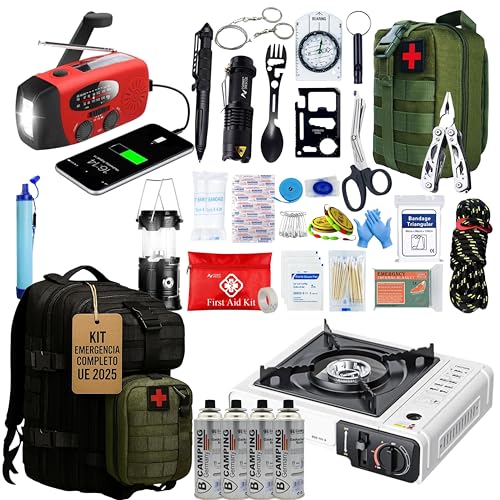 Kit de Supervivencia Completo UE 2025, Mochila...
