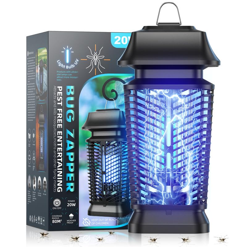 YEEFON Lámpara Antimosquitos Electrico 20W, 3000V...